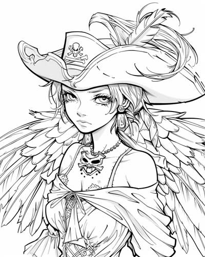 pirate Fairy coloring page