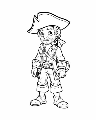 Pirate Henry Jennings coloring page
