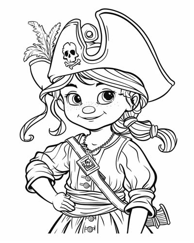 Pirate Mary Read coloring page