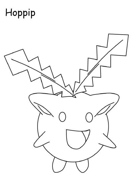 hoppip coloring page