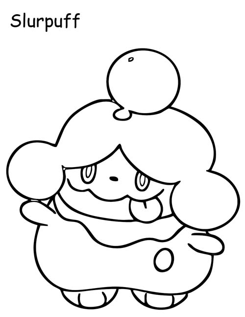 coloring page of Slurpuff