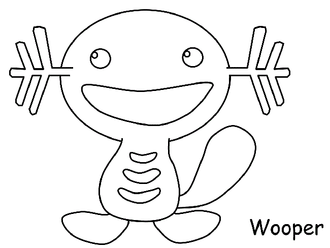 wooper coloring page