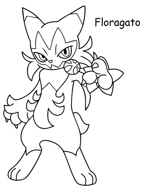 floragato coloring page