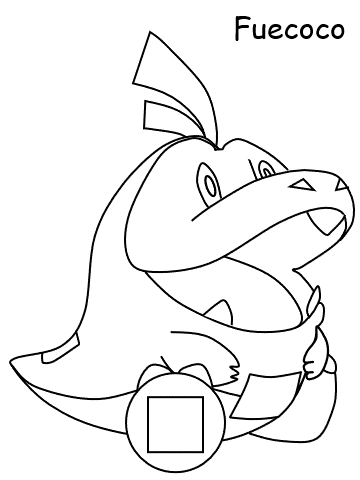 Fuecoco coloring page