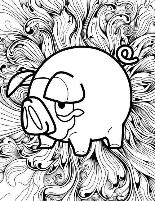 Lechonk coloring page