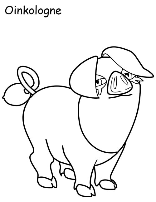 Oinkologne coloring page