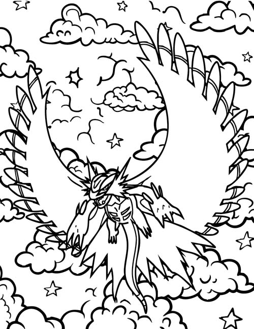 roaring moon coloring page