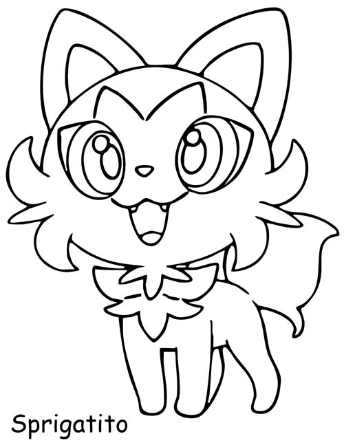 Sprigatito coloring page