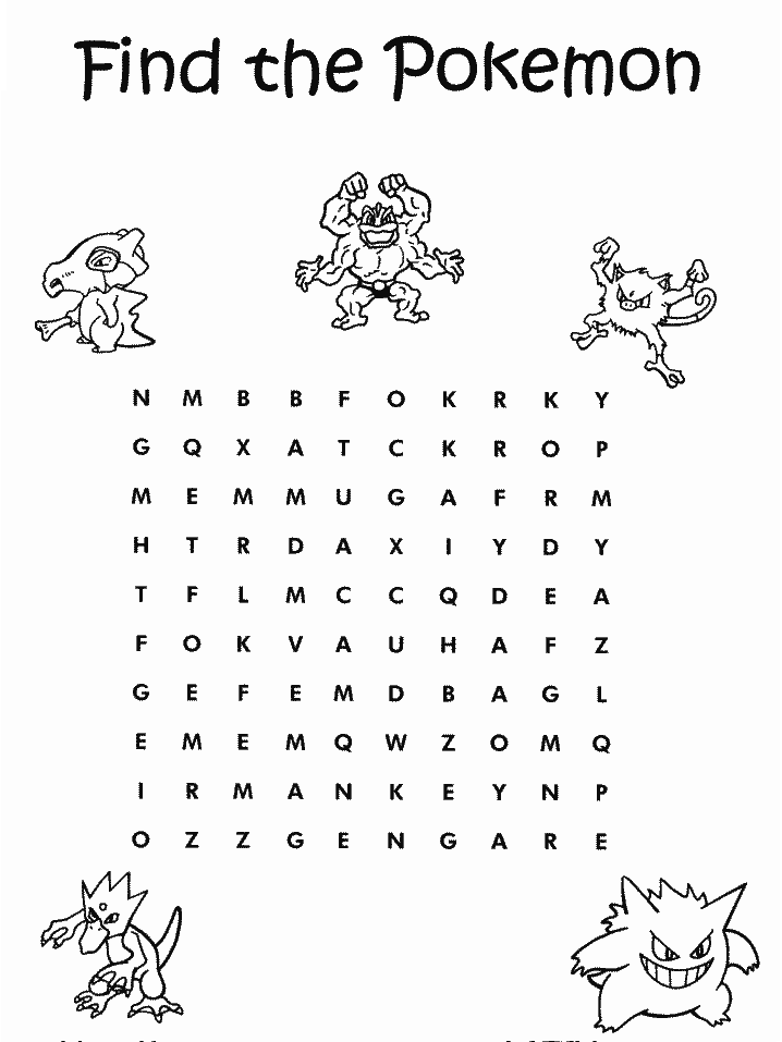 Pokemon Coloring Pages