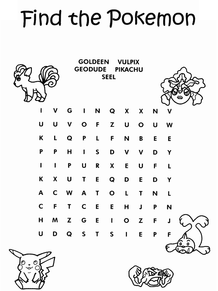 Pokemon Coloring Pages