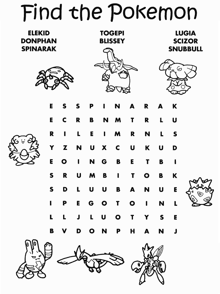 Pokemon Coloring Pages