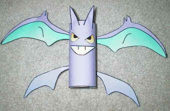 a a  tube, printer, made Crobat is toilet of paper  a paper pokemon with crafts  piece paper