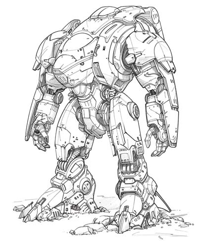 Mech-Suit coloring page