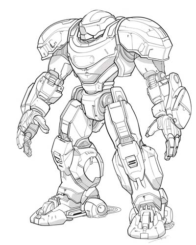 Mech-Suit coloring page