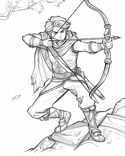welsh archer coloring page