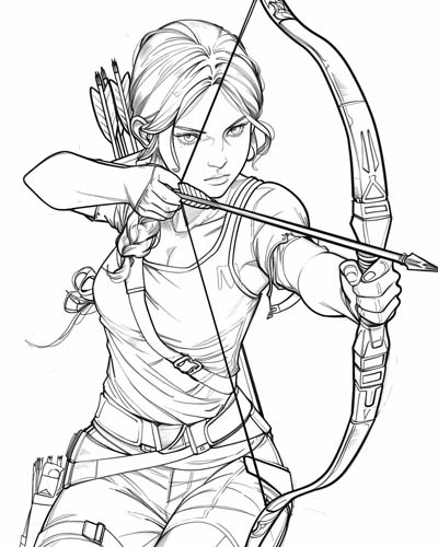 Katniss Everdeen coloring page