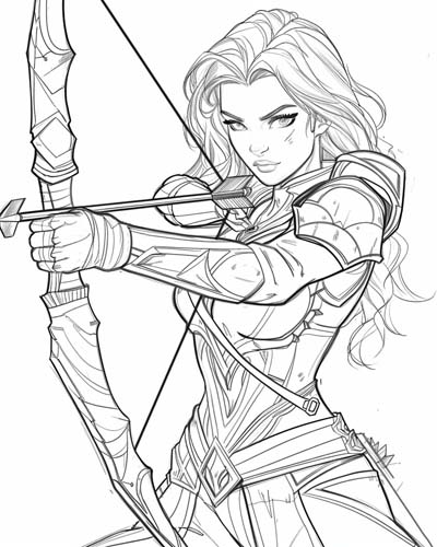 archery coloring page
