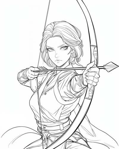 Roman goddess Diana coloring page