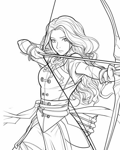 archery coloring page