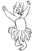 ballet bear coloring page