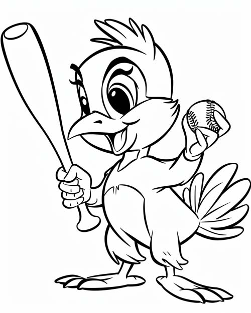 blue jays baseball coloring page