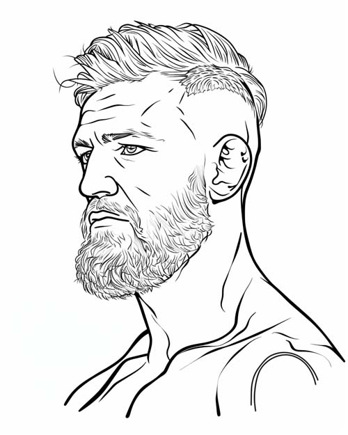 coloring page of Conor McGregor
