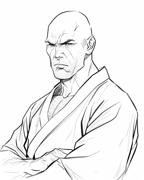 coloring page of Royce Gracie