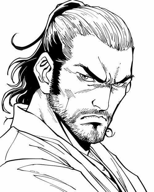 coloring page of Steven Seagal