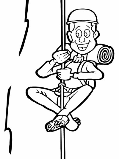 Mountain Climber Coloring Page