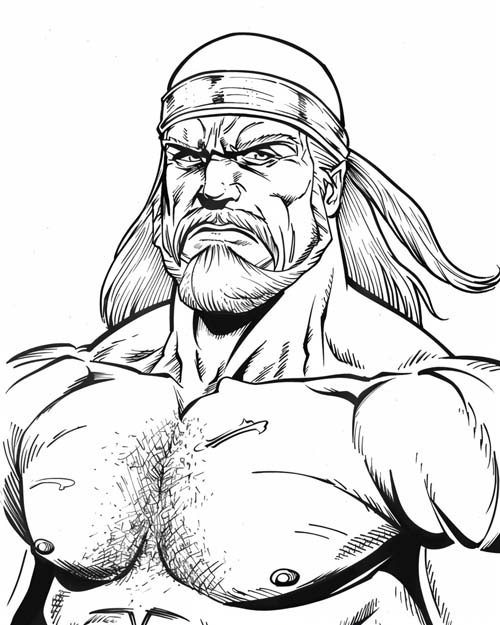 coloring page of Hulk Hogan