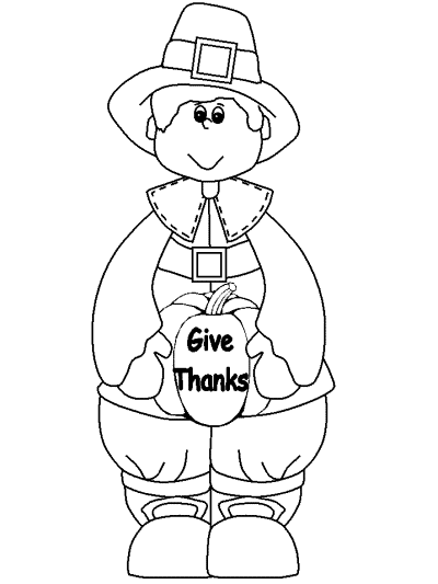 Thanksgiving themed coloring book pages