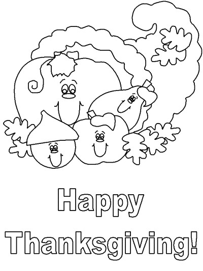 Thanksgiving coloring book pages