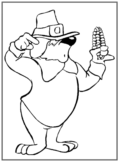 Thanksgiving themed coloring book pages