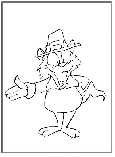 Thanksgiving themed coloring book pages