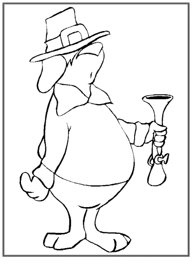 Thanksgiving themed coloring book pages