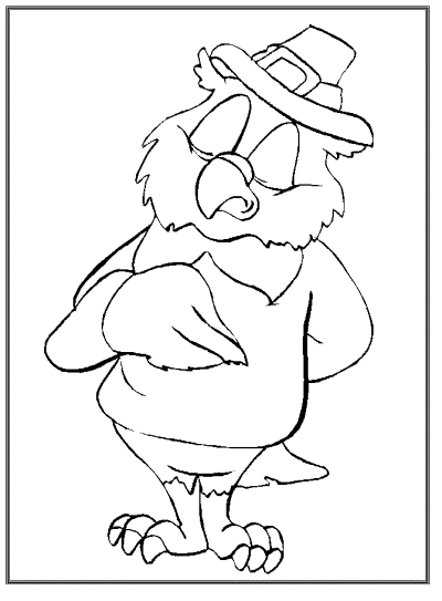 Thanksgiving themed coloring book pages