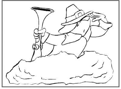 Thanksgiving themed coloring book pages