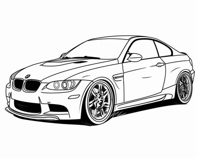 BMW M3 coloring page