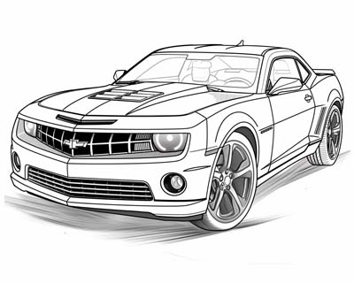 chevrolet camaro coloring page