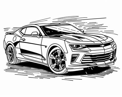 chevrolet camaro coloring page