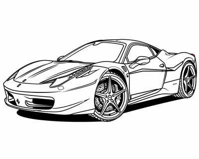 ferrari coloring page