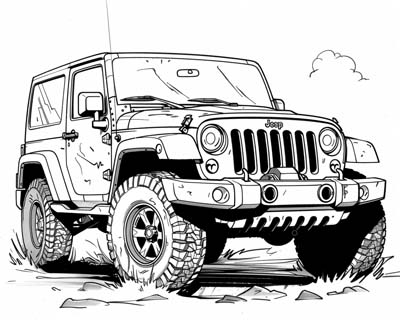 Jeep Wrangler coloring page