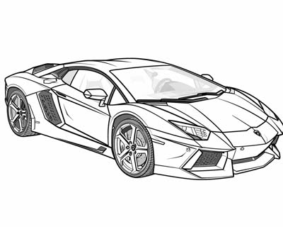 lamborghini aventador coloring page