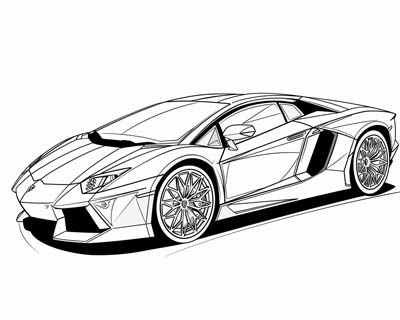 lamborghini coloring page