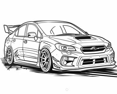 subaru impreza coloring page