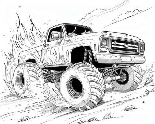 Monster Truck Coloring Page