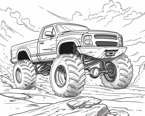 Monster Truck Coloring Page