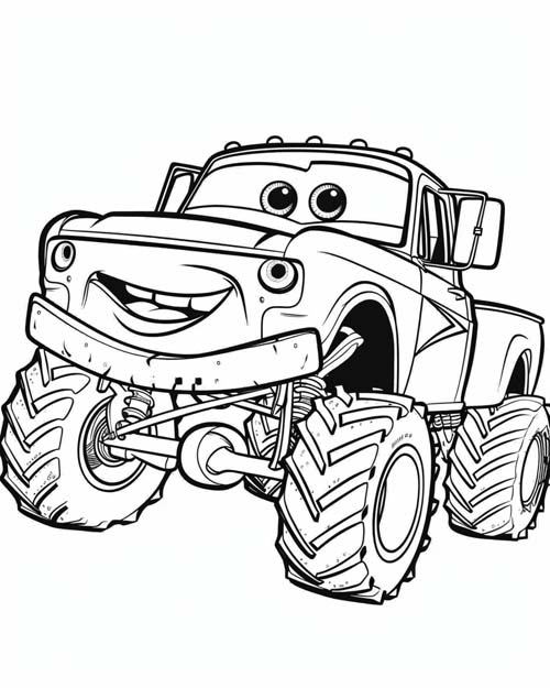 Monster Truck Coloring Page