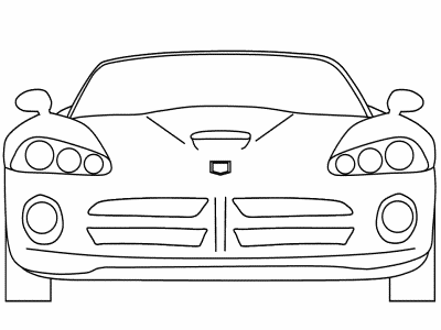 sports car coloring page