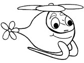 helicopter coloring page